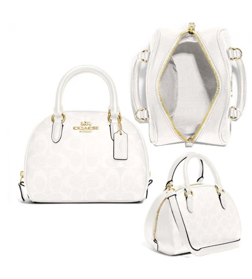 กระเป๋าสะพายข้าง COACH CA591 SYDNEY SATCHEL IN SIGNATURE CANVAS (IMRFF)