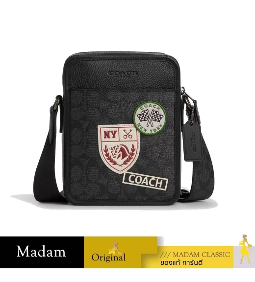กระเป๋าสะพายข้าง COACH CAT79 SULLIVAN CROSSBODY BAG IN SIGNATURE CANVAS WITH PATCHES (QBA5F)	