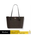 กระเป๋าสะพายไหล่ COACH CBT20  ZIP TOP TOTE BAG IN SIGNATURE CANVAS  (IMXAQ)