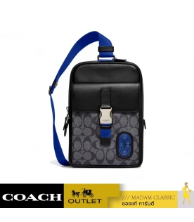 กระเป๋าคาดอกคาดเอว COACH CC017 TRACK PACK IN SIGNATURE CANVAS WITH COACH PATCH (QBTKG)