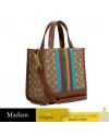 กระเป๋าสะพายข้าง COACH CC906 DEMPSEY TOTE 22 IN SIGNATURE JACQUARD WITH COACH PATCH AND STRIPE (IMT1O)