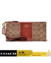 กระเป๋าสตางค์ผู้หญิง COACH CC965 DOUBLE ZIP WALLET IN SIGNATURE CANVAS (B4NQ4)