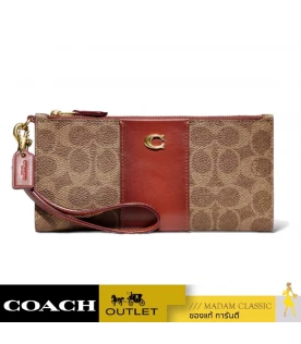 กระเป๋าสตางค์ผู้หญิง COACH CC965 DOUBLE ZIP WALLET IN SIGNATURE CANVAS (B4NQ4)