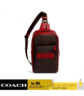 กระเป๋าคาดอก COACH CE522 WESTWAY PACK IN COLORBLOCK SIGNATURE CANVAS WITH COACH PATCH (QBTKA)