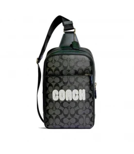 กระเป๋าคาดอก COACH CE522 WESTWAY PACK IN COLORBLOCK SIGNATURE CANVAS WITH COACH PATCH (QBV1A)