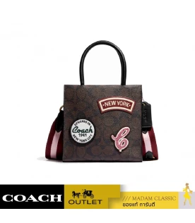 กระเป๋าสะพายข้าง COACH CE593 MINI CALLY CROSSBODY IN SIGNATURE CANVAS WITH SKI PATCHES (IMOSN)