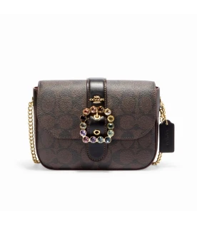 กระเป๋าสะพายข้าง COACH CE623 GEMMA CROSSBODY IN SIGNATURE CANVAS WITH JEWELED BUCKLE (IMOSN)