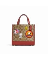 กระเป๋าสะพายข้าง COACH CE851 COACH X PEANUTS DEMPSEY TOTE 22 IN SIGNATURE CANVAS WITH PATCHES (IMT1O)