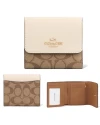 กระเป๋าสตางค์ผู้หญิง COACH CE930 SMALL TRIFOLD WALLET IN BLOCKED SIGNATURE CANVAS (IMV1X)