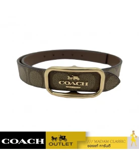 เข็มขัด COACH CE971 Morgan Rectangle Buckle Belt (IMBDXS) SIZE:S