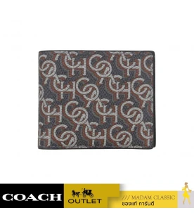 กระเป๋าสตางค์ COACH CF134 3 IN 1 WALLET WITH SIGNATURE MONOGRAM PRINT (QBBK)