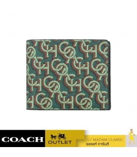 กระเป๋าสตางค์ COACH CF134 3 IN 1 WALLET WITH SIGNATURE MONOGRAM PRINT (QBRFT)