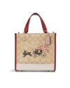 กระเป๋าสะพายข้าง COACH CF404 LUNAR NEW YEAR DEMPSEY TOTE 22 IN SIGNATURE CANVAS WITH RABBIT AND CARRIAGE (IMOT4)