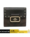 กระเป๋าสตางค์ผู้หญิง COACH CF471 SMALL MORGAN WALLET IN COLORBLOCK SIGNATURE CANVAS WITH RIVETS (IMOSN)