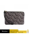 กระเป๋าคล้องมือ COACH CF548 CORNER ZIP WRISTLET WITH SIGNATURE MONOGRAM PRINT (IMBLK)