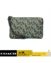 กระเป๋าคล้องมือ COACH CF548 CORNER ZIP WRISTLET WITH SIGNATURE MONOGRAM PRINT (IMGRN)