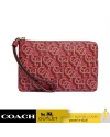 กระเป๋าคล้องมือ COACH CF548 CORNER ZIP WRISTLET WITH SIGNATURE MONOGRAM PRINT (IMROU)