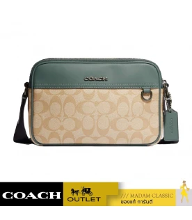 กระเป๋าสะพายข้าง COACH CH062 GRAHAM CROSSBODY IN COLORBLOCK SIGNATURE CANVAS  (QBVF5)