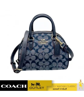 กระเป๋าสะพายข้าง COACH CH140 SYDNEY SATCHEL IN SIGNATURE CHAMBRAY (IMDEI)