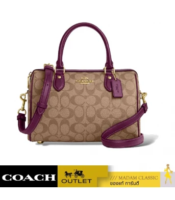 กระเป๋าสะพายข้าง COACH CH280 ROWAN SATCHEL IN SIGNATURE CANVAS (IMRSF)