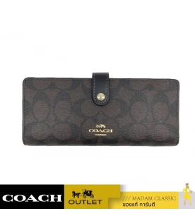 กระเป๋าสตางค์ COACH CH414   SLIM WALLET IN SIGNATURE CANVAS (IMAA8)