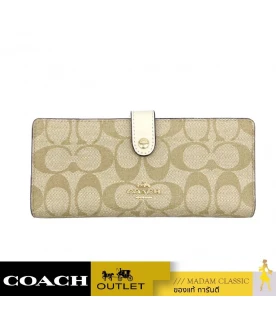 กระเป๋าสตางค์ COACH CH414   SLIM WALLET IN SIGNATURE CANVAS (IMDQC)