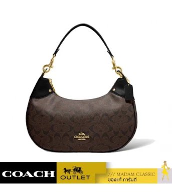 กระเป๋าสะพายข้าง COACH CI791 MARA HOBO IN SIGNATURE CANVAS (IMAA8)