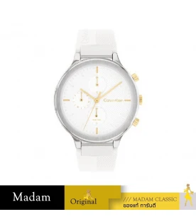 นาฬิกาผู้หญิง Calvin Klein CK25200244 สาย Silicone สีขาว