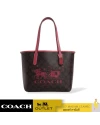 กระเป๋าสะพายไหล่ COACH CM183 MINI CITY TOTE IN SIGNATURE CANVAS WITH HORSE AND SLEIGH (IMWA0 )