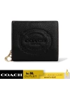 กระเป๋าสตางค์ COACH CM216 SNAP WALLET WITH COACH HERITAGE (IMBLK)