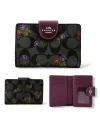 กระเป๋าสตางค์ COACH CM986 MEDIUM CORNER ZIP WALLET IN SIGNATURE CANVAS WITH COUNTRY FLORAL PRINT (SVW6M)