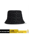 หมวกผู้หญิง COACH CP763  Signature Denim Bucket Hat (BLKML)