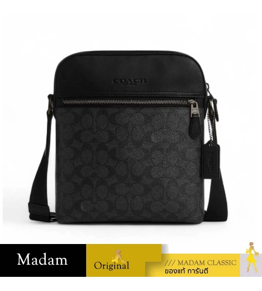 กระเป๋าสะพายข้าง COACH CZ398 HOUSTON FLIGHT BAG IN SIGNATURE CANVAS (QBMI5)				