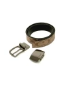 กระเป๋า COACH F22540 BOXED HARNESS PLAQUE REVERSIBLE BELT IN SIGNATURE CANVAS(QBTN2)