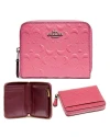 กระเป๋าสตางค์ COACH F67569 SMALL ZIP AROUND WALLET IN SIGNATURE LEATHER (SVSY)