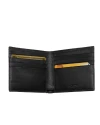 COACH F75084 DOUBLE BILLFOLD WALLET IN CALF LEATHER - BLK