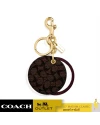 พวงกุญแจ COACH F77961 MIRROR BAG CHARM IN SIGNATURE CANVAS (GDLI0)