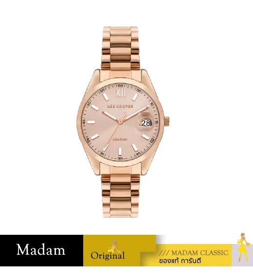 นาฬิกาข้อมือ LEE COOPER LC07827-410,34 MM.,STAINLESS STEEL,ROSE GOLD				
