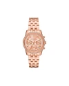 นาฬิกาข้อมือผู้หญิง Michael Kors MK7531 Mini Ritz Chronograph Rose Gold Dial Rose Gold-Tone Stainless Steel Strap Ladies Watch 35 MM.