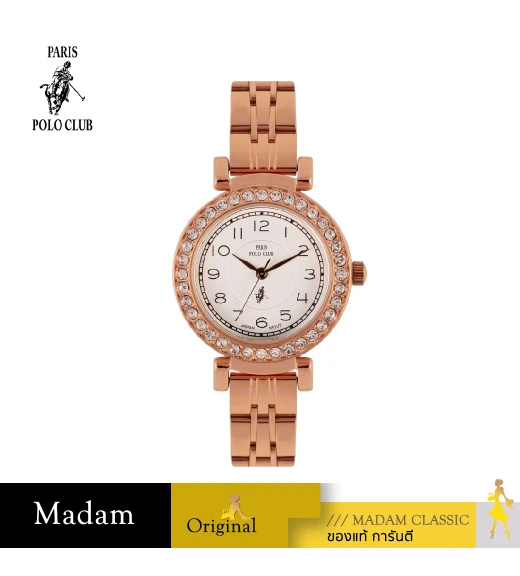 นาฬิกาข้อมือ PARIS POLO CLUB PPC-DC30-RG-WE ÉTOILE ELITE NO.30 30 MM,ROSEGOLD / WHITE		