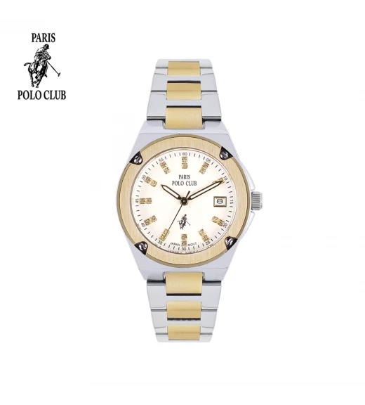 นาฬิกาข้อมือ PARIS POLO CLUB PPC-DC35-SGD-WE  SILVER ROSEGOLD / WHITE	