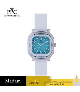 นาฬิกาข้อมือ PARIS POLO CLUB PPC-DC49A-WE-CY JEUNESSE VIVID 38 MM WHITE / CYAN	