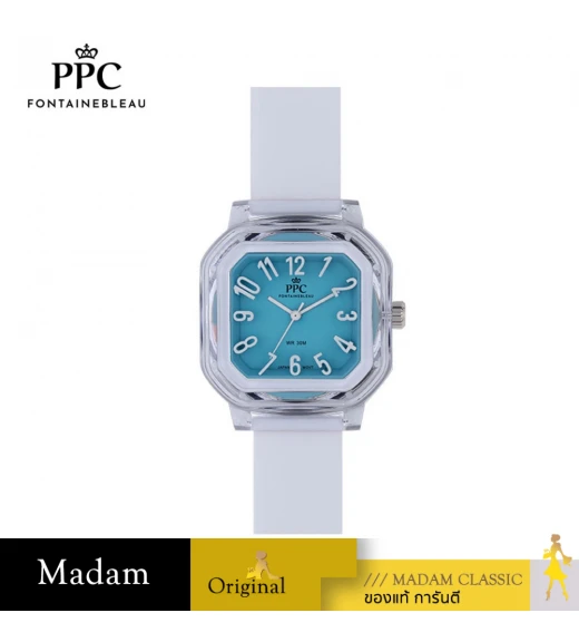 นาฬิกาข้อมือ PARIS POLO CLUB PPC-DC49A-WE-CY JEUNESSE VIVID 38 MM WHITE / CYAN นาฬิกาข้อมือ PARIS POLO CLUB PPC-DC49A-WE-CY JEUNESSE VIVID 38 MM WHITE / CYAN