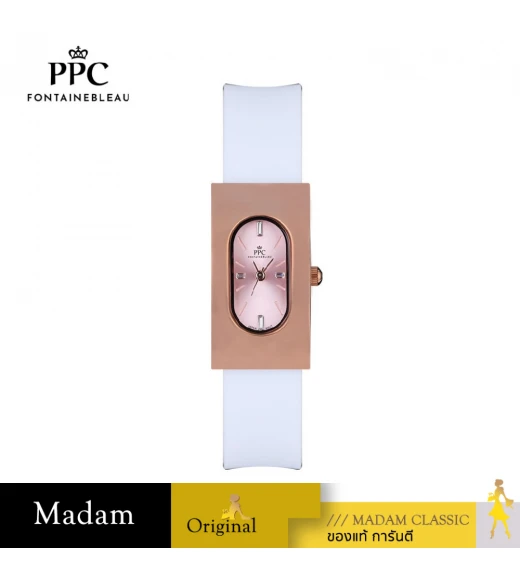 นาฬิกาข้อมือ PARIS POLO CLUB PPC-DF03-WE-PK DORÉE OVALE CARRÉ MODERN WHITE / PINK นาฬิกาข้อมือ PARIS POLO CLUB PPC-DF03-WE-PK DORÉE OVALE CARRÉ MODERN WHITE / PINK