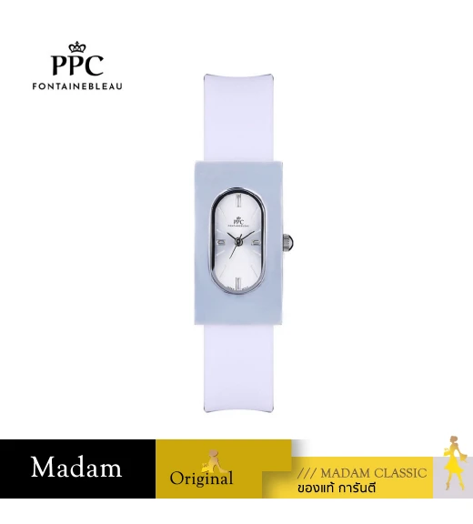 นาฬิกาข้อมือ PPC FONTAINEBLEAU PPC-DF03-WE-WE DORÉE OVALE CARRÉ MODERN WHITE / WHITE	