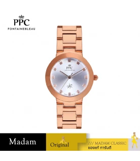 นาฬิกาข้อมือ PPC FONTAINEBLEAU PPC-DF05-RG-WE JOAN SOLEIL CLASSIC 30 MM,ROSEGOLD / WHITE