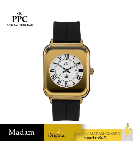 WATCH PPC FONTAINEBLEAU PPC-DH01-BK-GDW JEUNESSE QUAD EDGE ROMAN DATE 35 MM,BLACK / GOLD WHITE