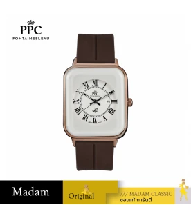 นาฬิกาข้อมือ PARIS POLO CLUB PPC-DH01-BR-RWE JEUNESSE QUAD EDGE ROMAN DATE BROWN / ROSEGOLD WHITE	