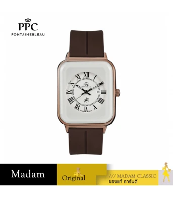 นาฬิกาข้อมือ PARIS POLO CLUB PPC-DH01-BR-RWE JEUNESSE QUAD EDGE ROMAN DATE BROWN / ROSEGOLD WHITE	
