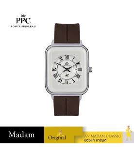 นาฬิกาข้อมือ PARIS POLO CLUB PPC-DH01-BR-WE JEUNESSE QUAD EDGE ROMAN DATE BROWN / WHITE	